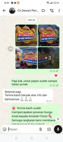 Testimonial Papan Bunga Pernikahan cijeler
