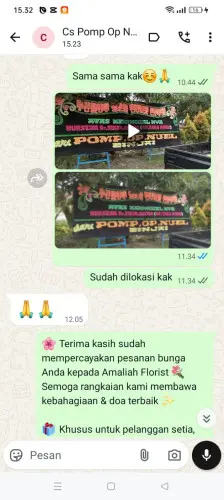 Testimonial Papan Bunga cijeler