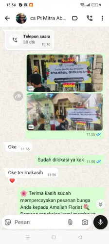 Testimonial Papan Bunga cijeler