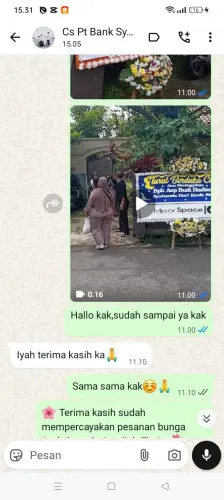 Testimonial Papan Bunga cijeler